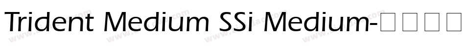 Trident Medium SSi Medium字体转换